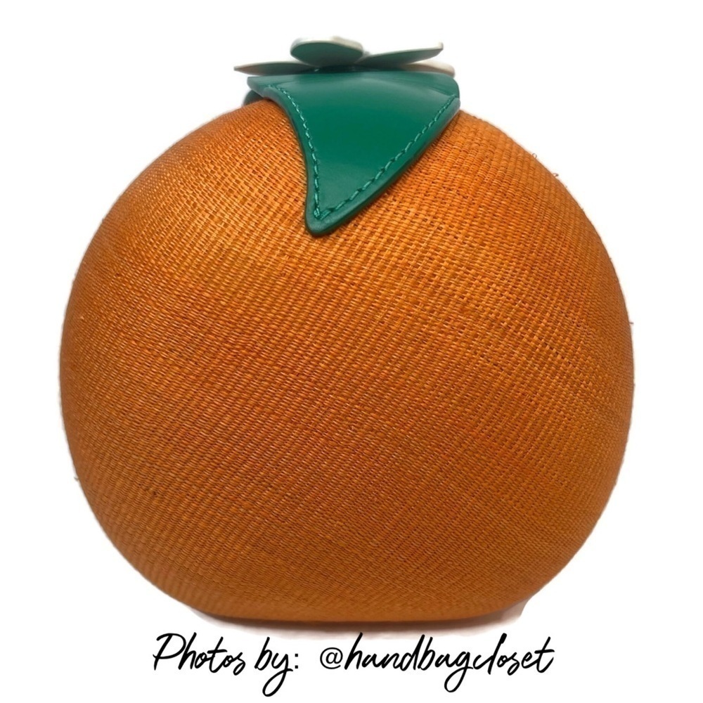 Kate Spade Orange Fruit Spice Things Up Novelty Straw Crossbody Purse Handbag - Picture 5 of 16